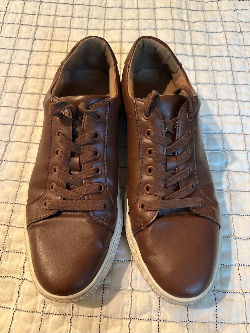 Men’s Banana Republic Brown Leather Low-Top Sneakers (9.5)